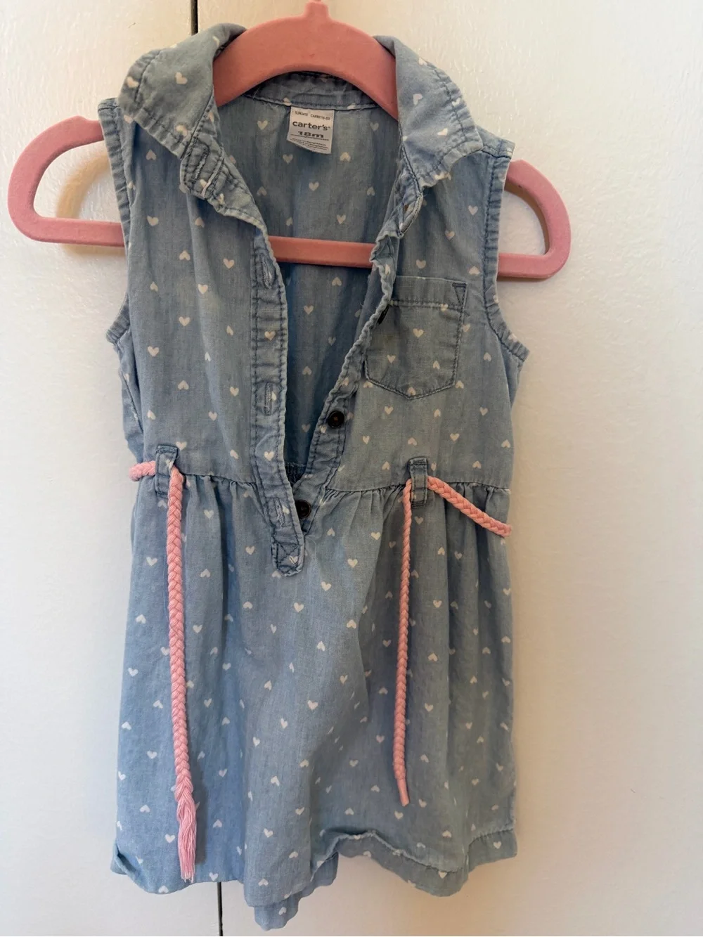 Carters sleeveless chambray